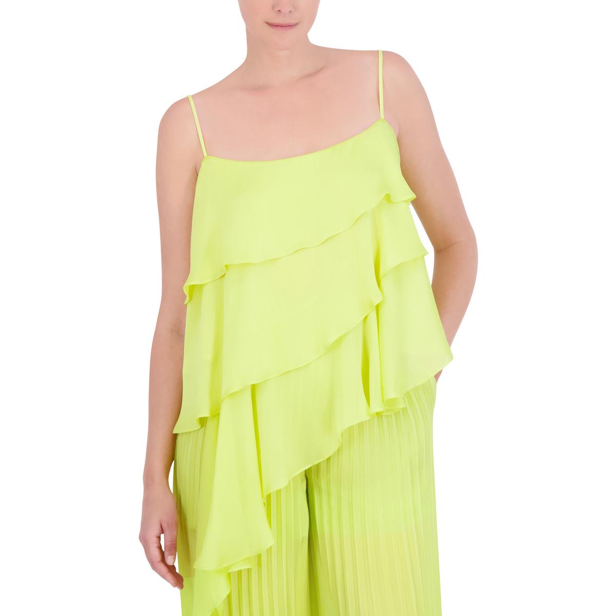 

Женская асимметричная многослойная блузка BCBGMAXAZRIA, желтый