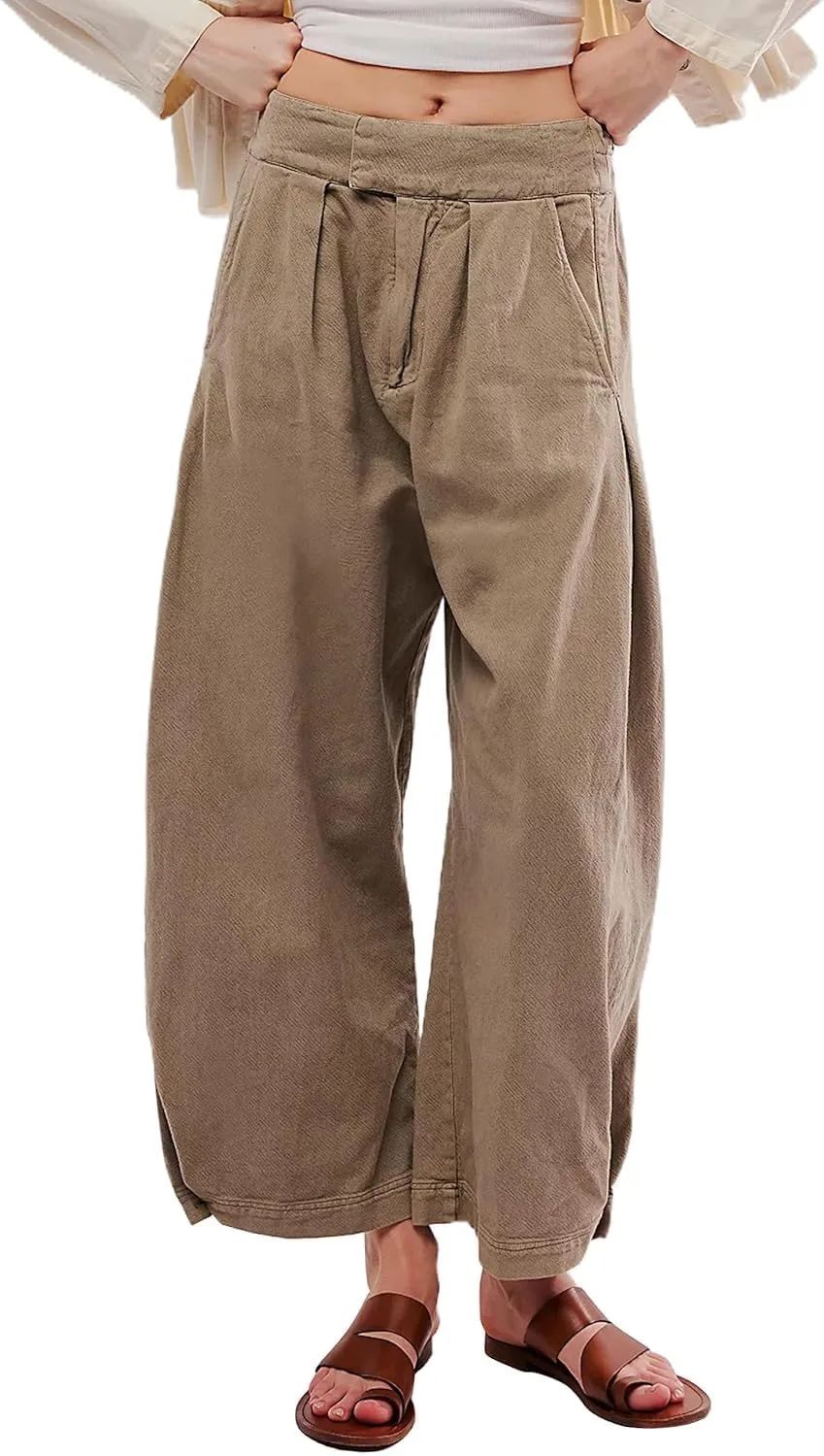 

Розовые мешковатые бочкообразные джинсы women horseshoe wide leg JOLILUNA