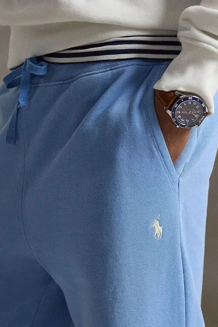 Спортивные штаны из хлопка Polo Ralph Lauren, синий — фото 4