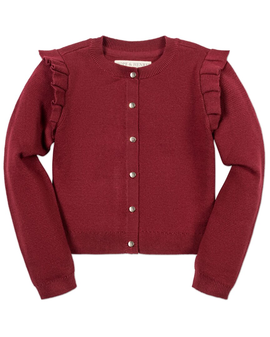 

Хоуп энд Хенри плиссированный кардиган с открытыми плечами HOPE & HENRY, красный