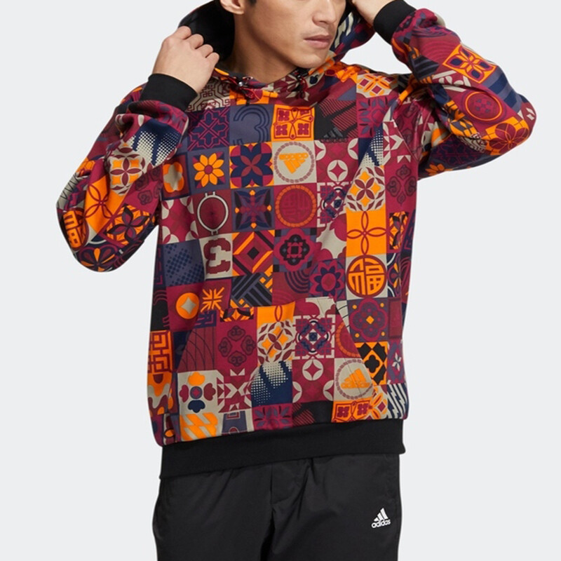 Толстовка мужская ярко-розовая флуоресценция Adidas, розовый — фото 3