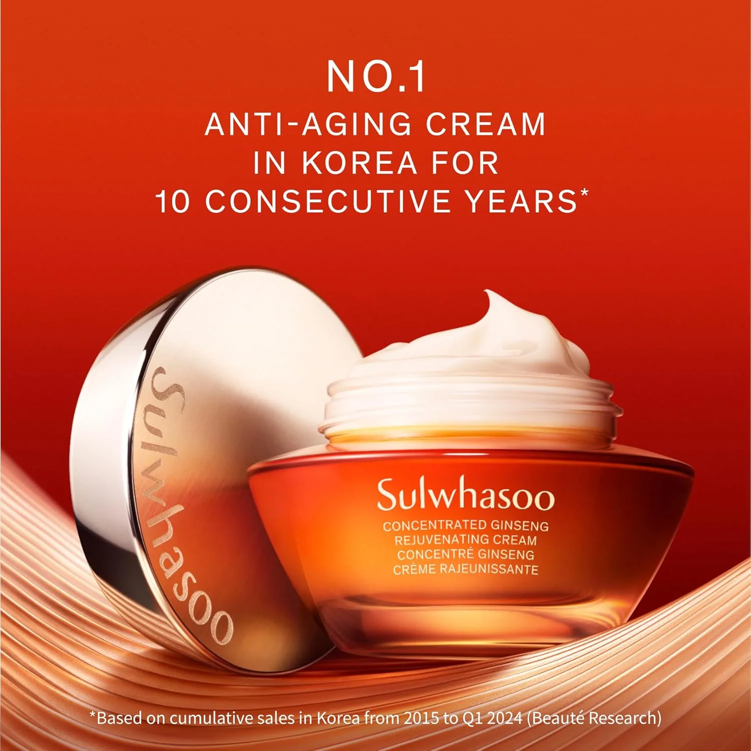 Sulwhasoo Concentrated Ginseng Rejuvenating Cream - антивозрастной увлажняющий крем с корейским женьшенем, пептидами, производным витамина C и скваланом — фото 4