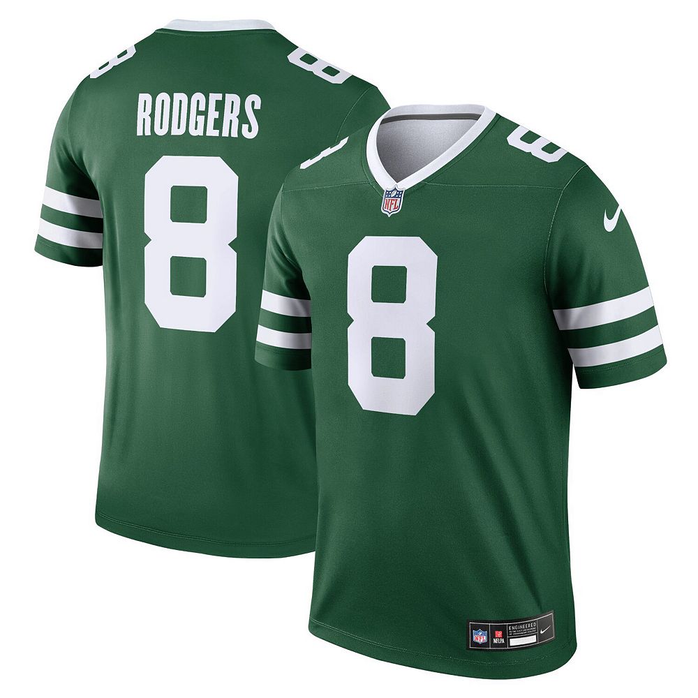 

Мужская джерси Nike Aaron Rodgers Legacy Green New York Jets Legend, цвет Jet Green