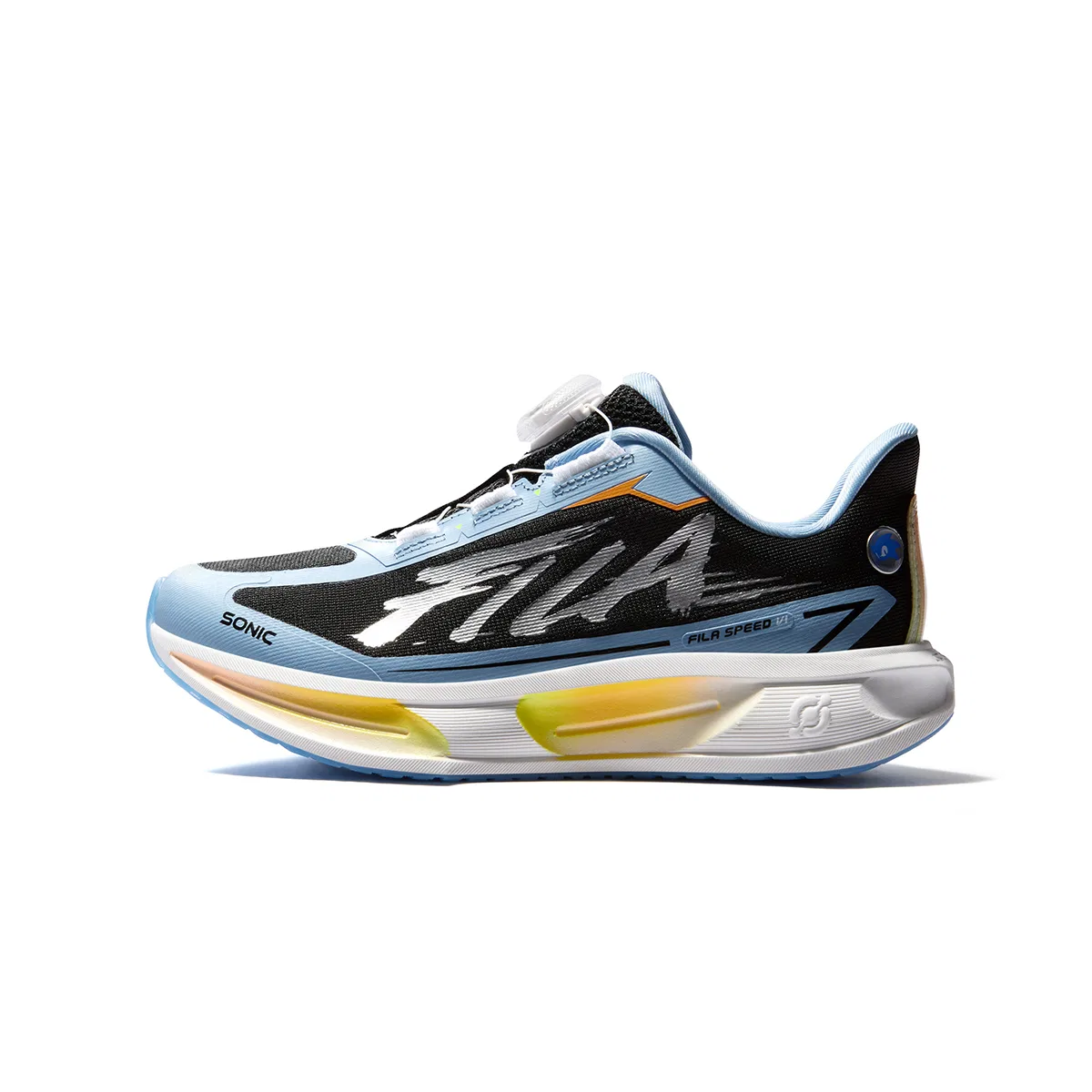 Кроссовки для бега x SONIC SPEED 6 Fabric Rebound Support Low top Black/Royal Blue Kids' FILA KIDS, Black Blue