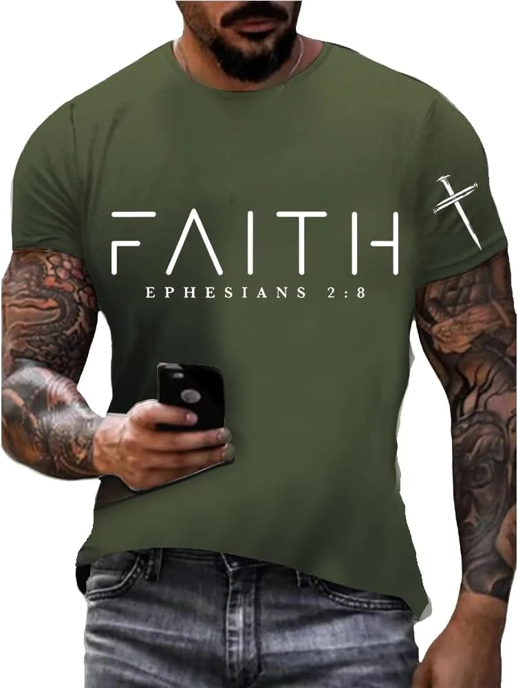 

Футболка с принтом Faith Ephesians 2:8