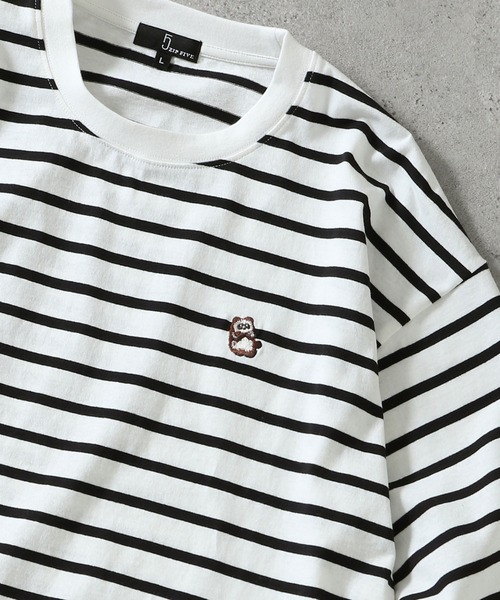 

Футболка с вышивкой животных, 100% хлопок, свободный крой, унисекс ZIP FIVE, белый