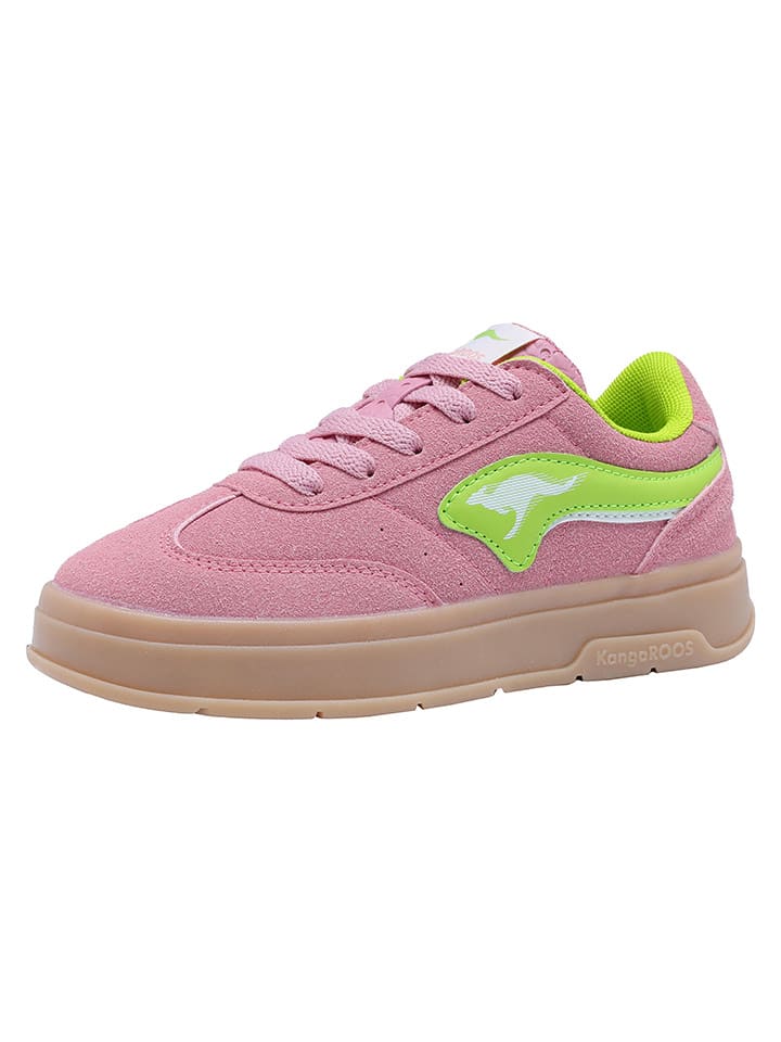 Кроссовки на шнуровке K-GK Meenie Kangaroos, цвет rosa/hellgrün