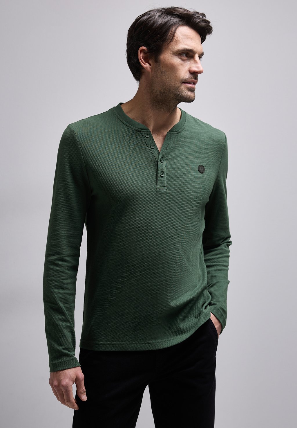 

Футболка с длинным рукавом Street One MEN, зеленый