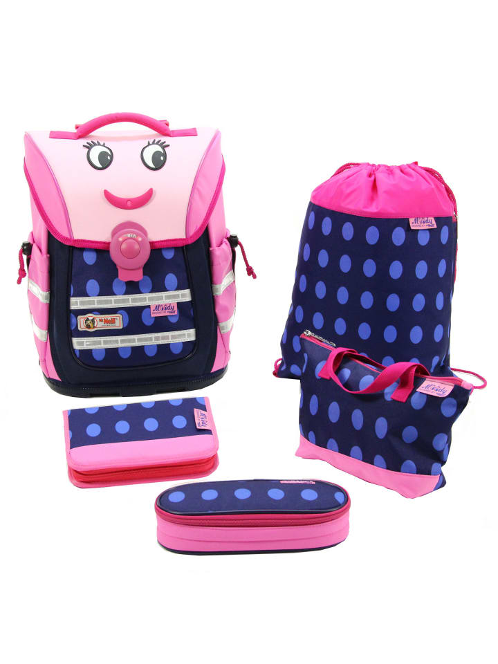 

McNeill Школьный рюкзак, 5 предметов. Ergo Light Pure Moody, лимитированная серия, розовый цвет