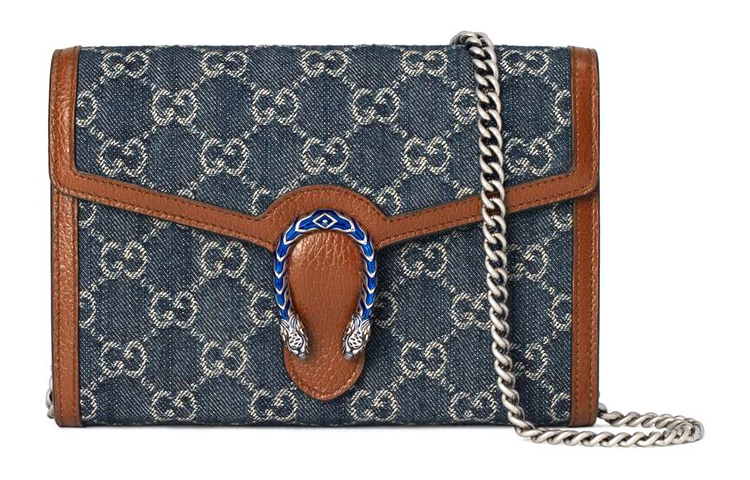 Джинсовая сумка через плечо Gucci Dionysus с кожаным кошельком — фото 2