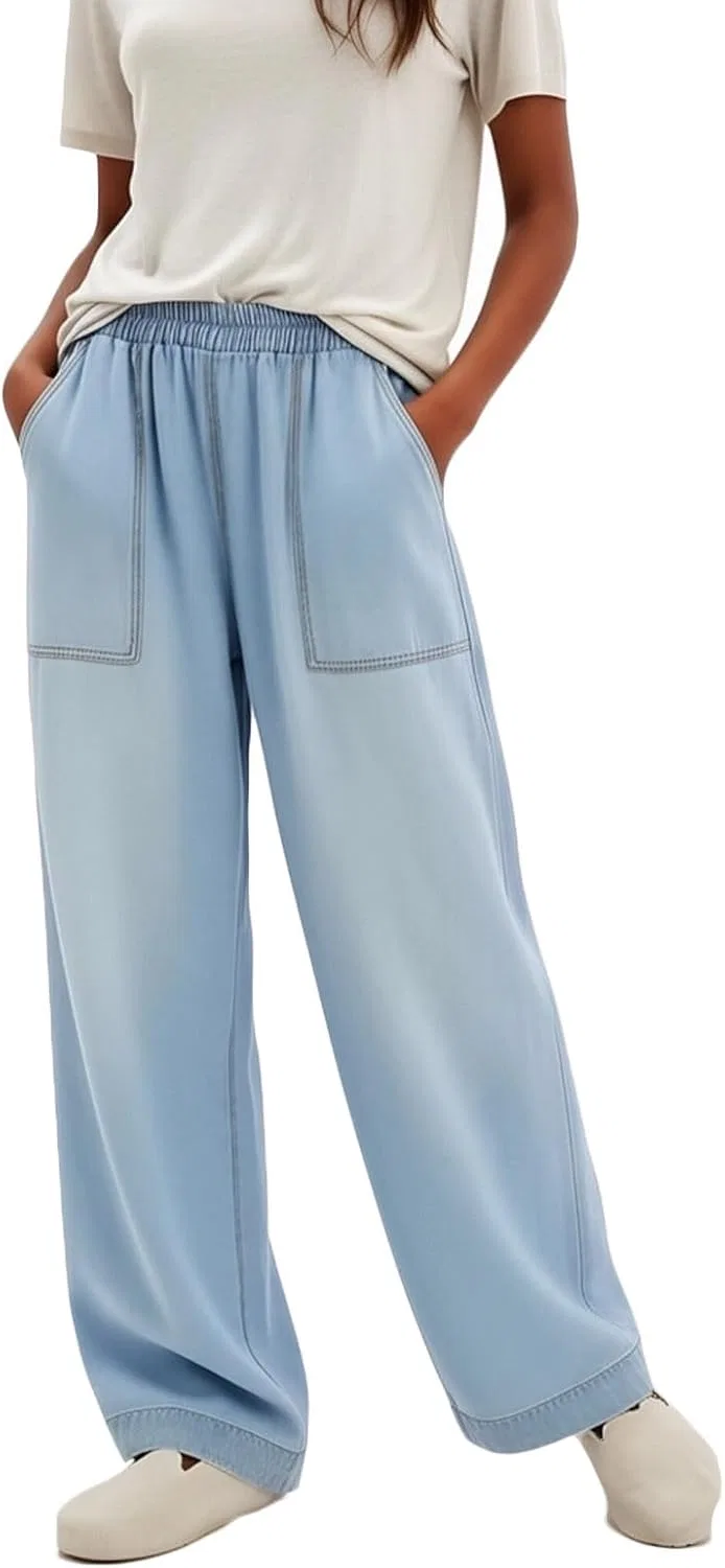 Джинсы свободные Baggy, светло-синий