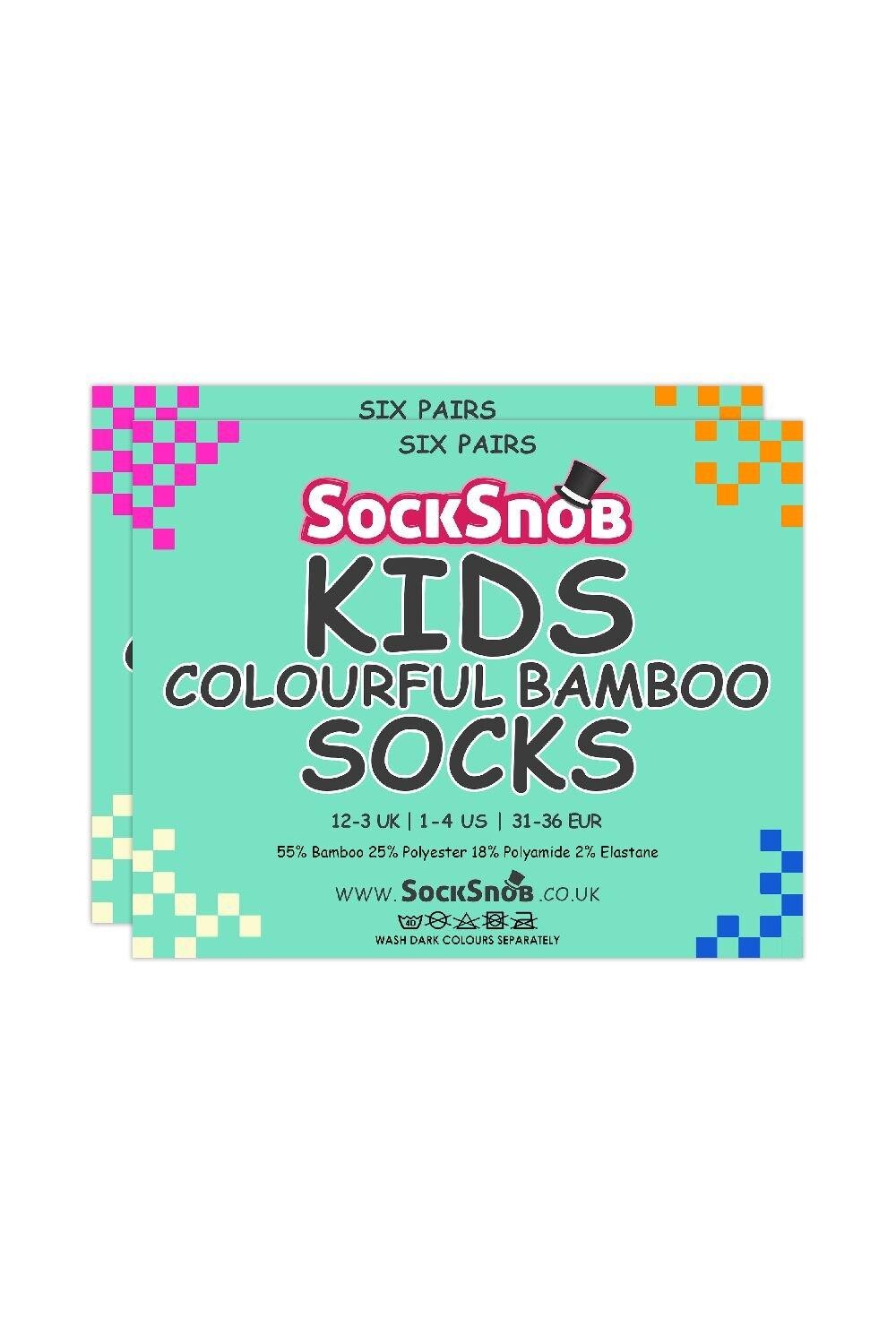 Набор из 12 пар простых школьных носков из бамбука Sock Snob, серый — фото 2