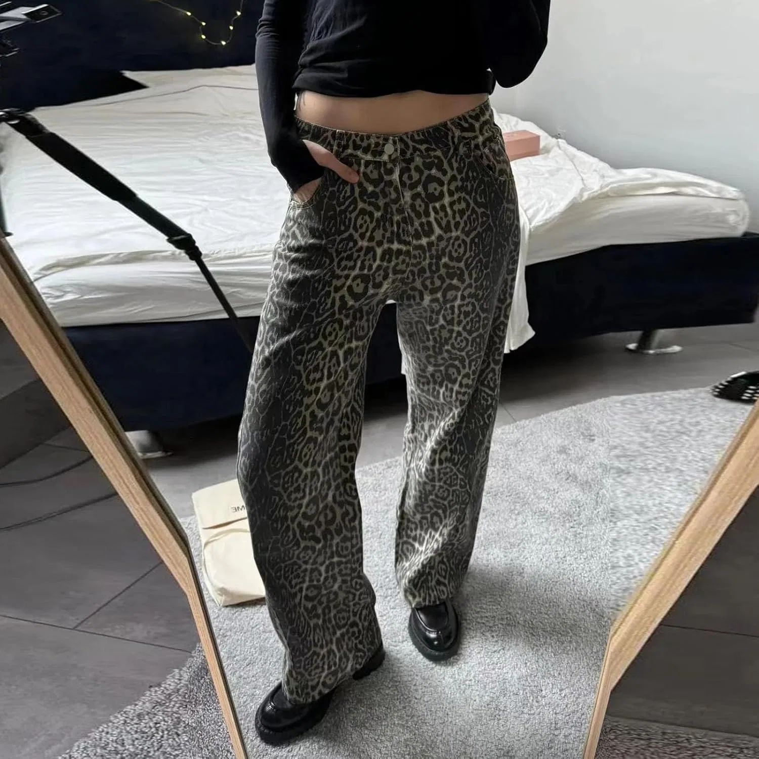 Джинсы boyfriend, леопардовый принт, Women's, 9-leopard Print — фото 3