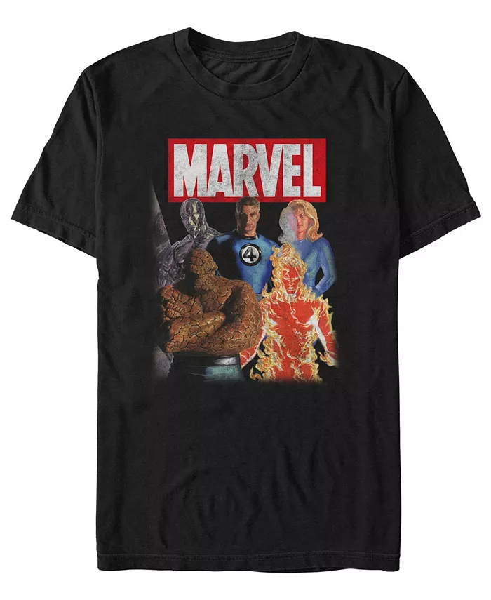 

Мужская футболка с коротким рукавом Marvel Team F4 Fifth Sun, черный