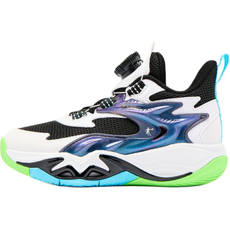 

Баскетбольные кроссовки детские с низким верхом, устойчивые к истиранию, для детей от 3 до 7 лет QIAODAN, черный/белый