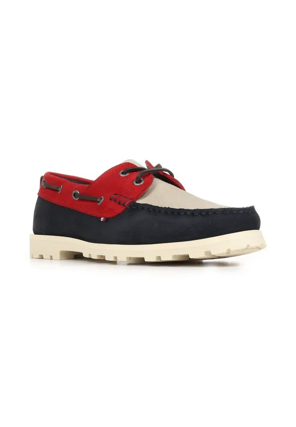 Светлые лодочные туфли Tommy Hilfiger, Red/Navy/Grey — фото 2