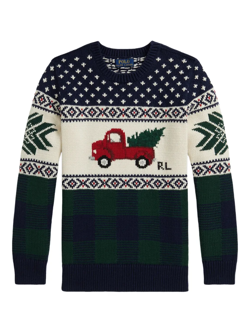 

Свитер с узором POLO RALPH LAUREN KIDS, синий