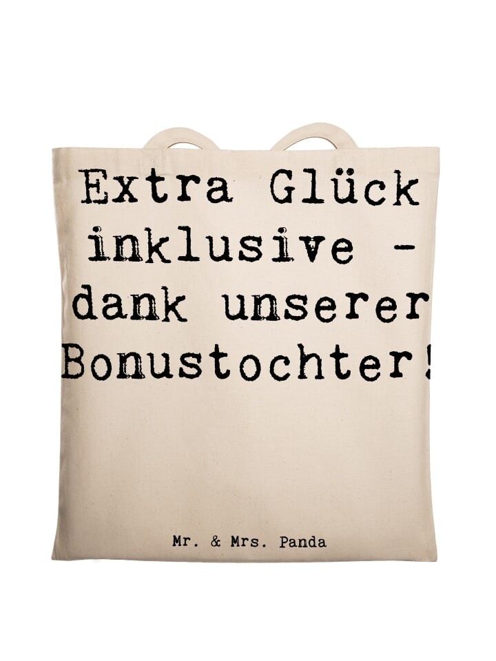 

Сумка для переноски Mr & Mrs Panda Bonustochter Glück, кремовый, Бежевый, Сумка для переноски Mr & Mrs Panda Bonustochter Glück, кремовый