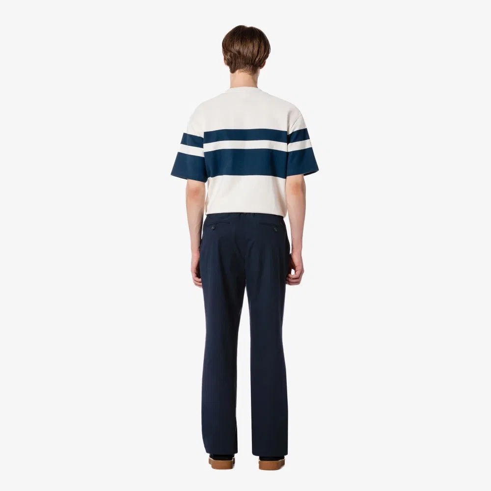 Мужские тёмно-синие брюки из смесового льна от Lacoste — фото 3
