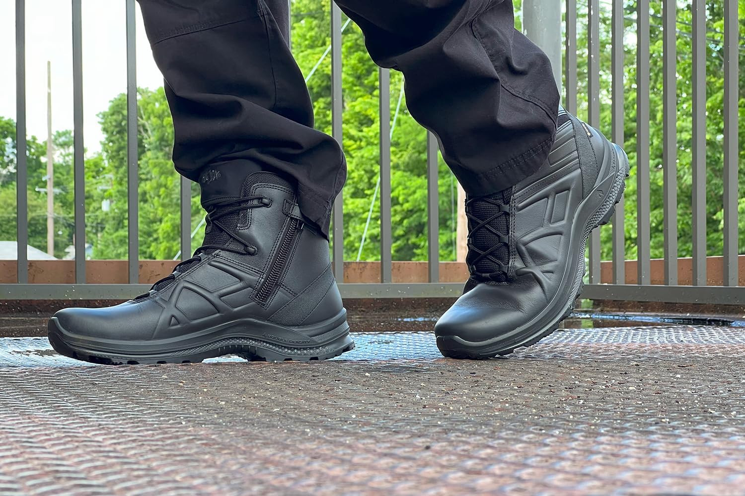HAIX Black Eagle Tactical 2.0 GTX Mid Side Zip - водонепроницаемые ботинки с боковой молнией, противоскользящей подошвой, амортизирующей технологией и легким дизайном, отличные ботинки для полицейских, Medium — фото 4