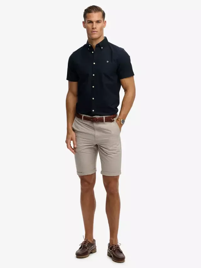 Рубашка с коротким рукавом в стиле преппи Оксфорд Superdry, Eclipse Navy — фото 3