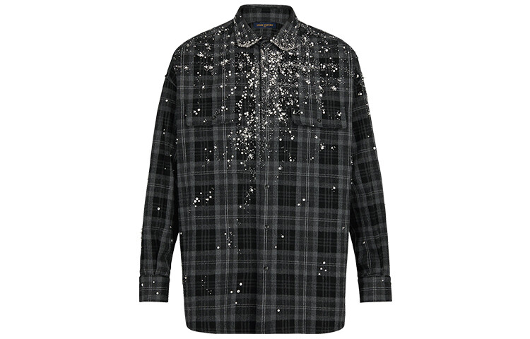 

Новые квартальные продукты LV Shirt Men темно-серый Louis Vuitton, темно-серый