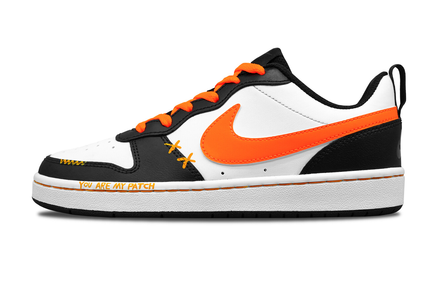 

Кроссовки Nike Court Borough Skateboarding Shoes Women's Low-top Orange/White/Black, белый/черный