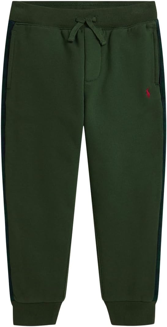

Флисовые брюки-джоггеры с клетчатой отделкой Polo Ralph Lauren Kids, Bottle Green