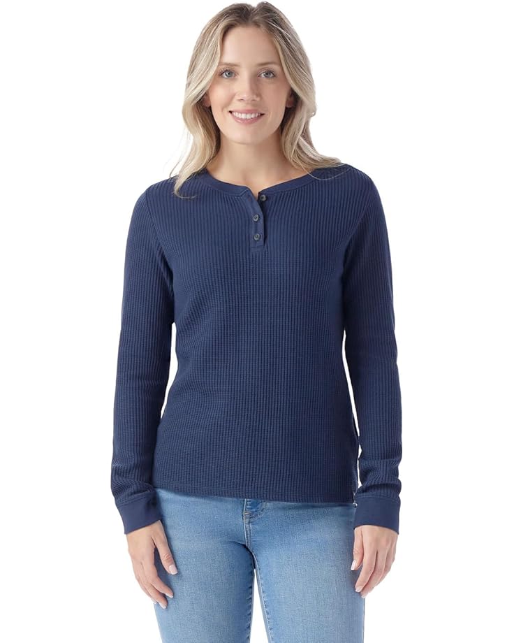 

Свитер Smartwool Waffle Long Sleeve Henley, цвет Deep Navy