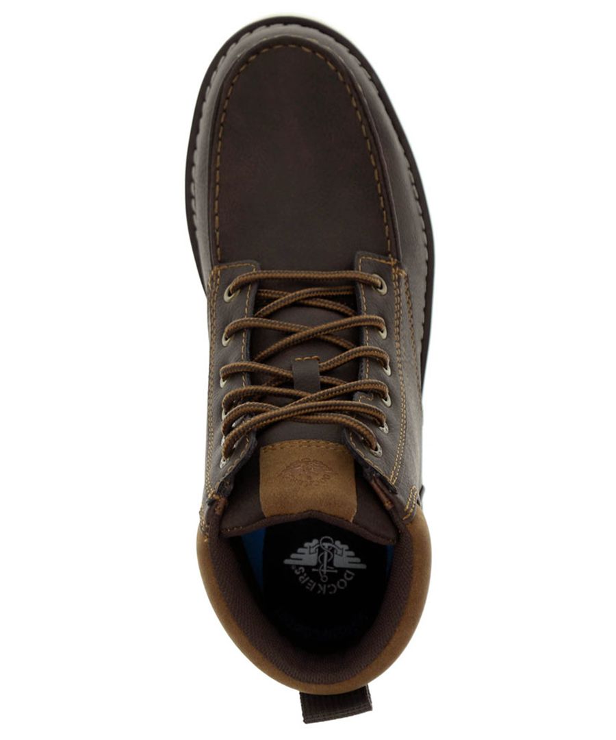 Мужские прочные ботинки-чукка Davis на шнуровке Dockers, Dark Brown — фото 4