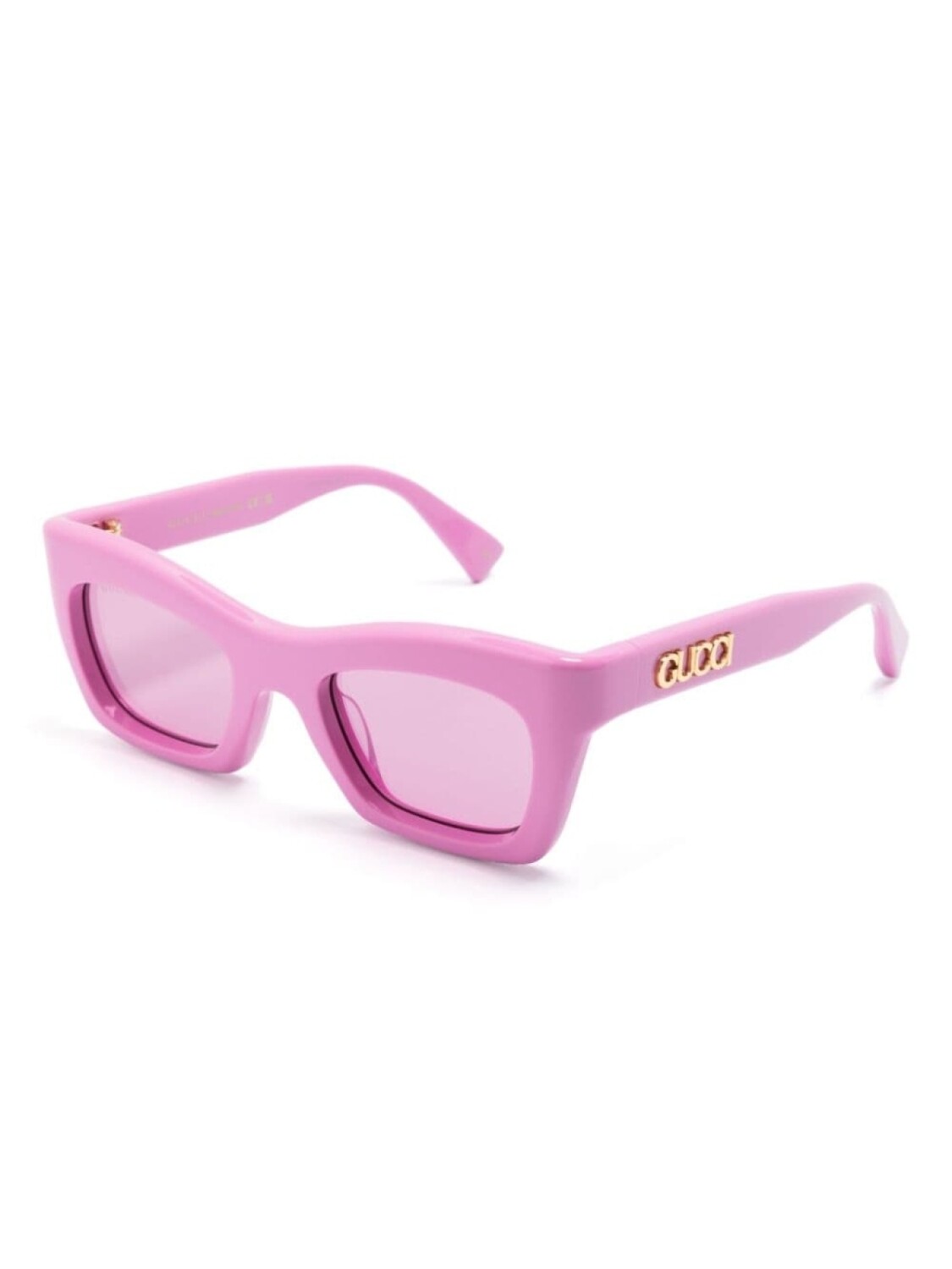 

Gucci Eyewear солнцезащитные очки в прямоугольной оправе, розовый