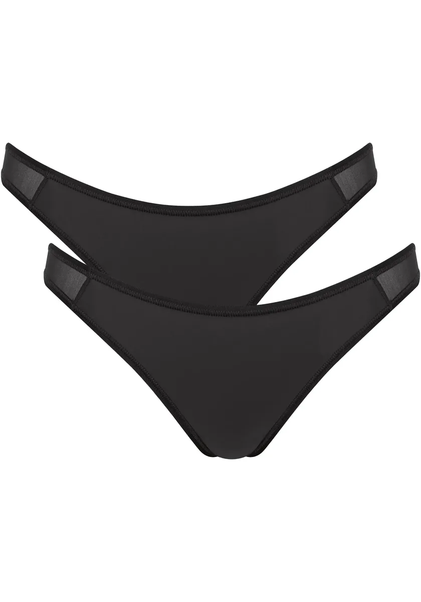 

Стринги sloggi "Soft ADAPT Tiny Tanga" (2 шт. в упаковке), плоские концы, эластичный шнурок свободного кроя, черный