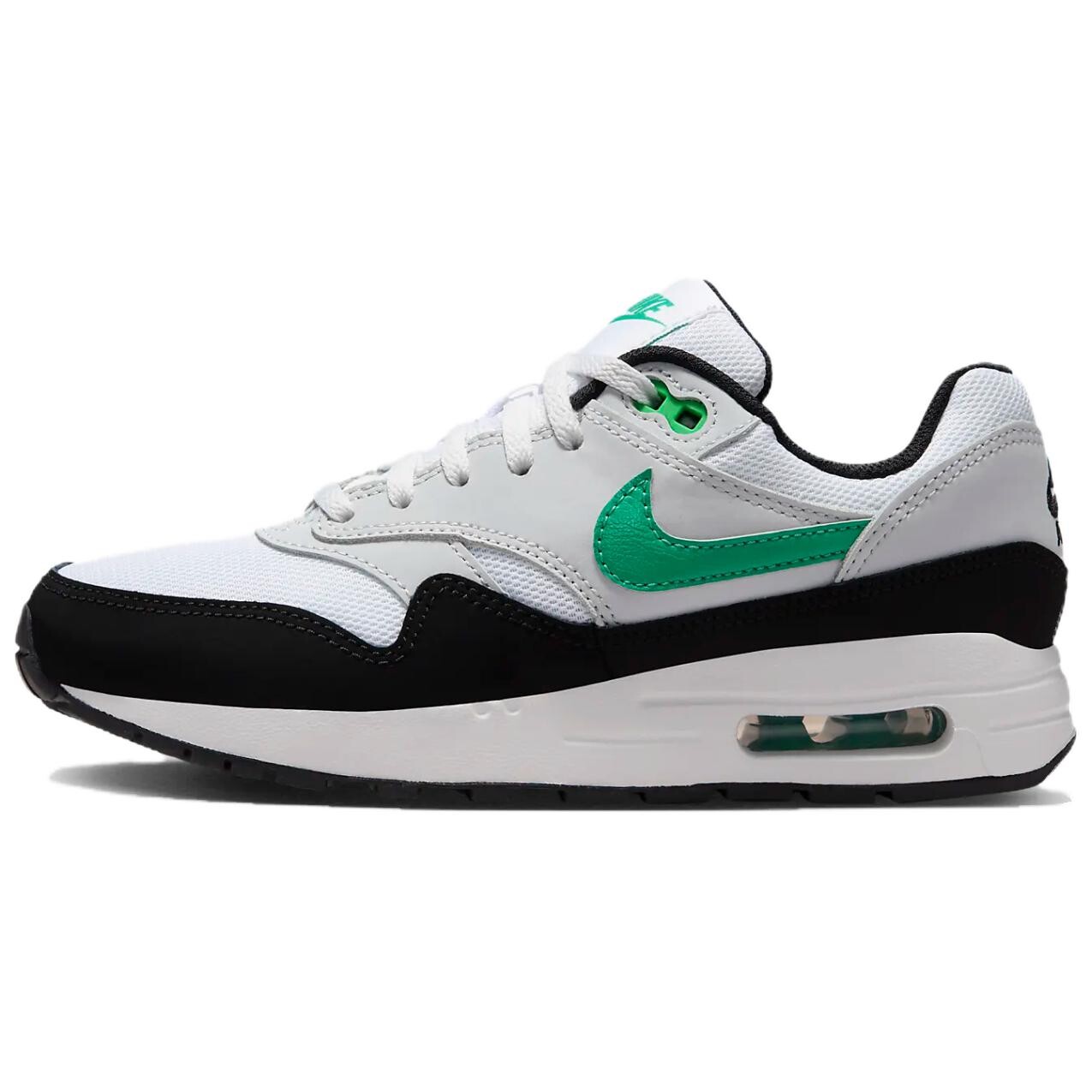 Кроссовки Nike Air Max 1 для женщин, White/Pure Platinum/Black/Stadium Green