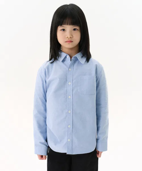 Мужская и женская рубашка MUSINSA STANDARD KIDS Relaxed Oxford Shirt