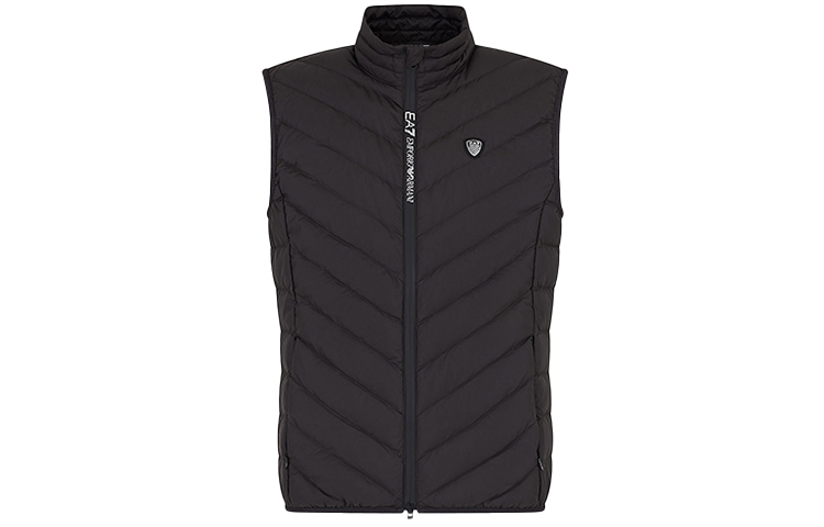 

Стеганая утепленная жилетка с логотипом Ea7 EMPORIO ARMANI, черный