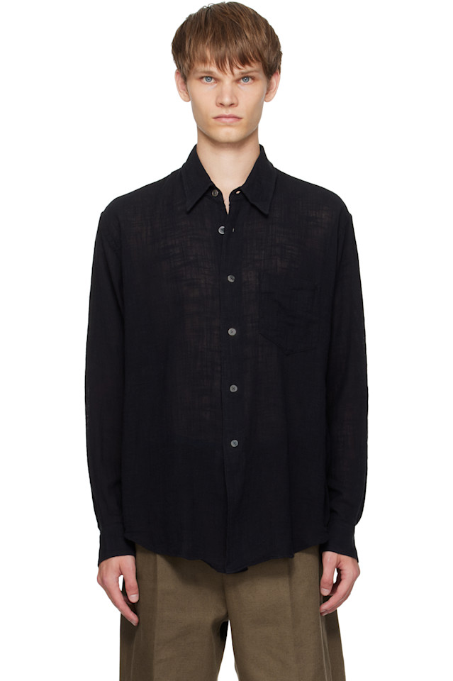 

Our Legacy Черная рубашка с кокосом