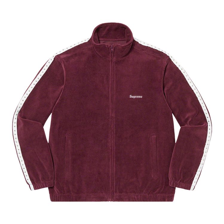 

Куртка Supreme Studded Velour Track Jacket 'Burgundy', красный