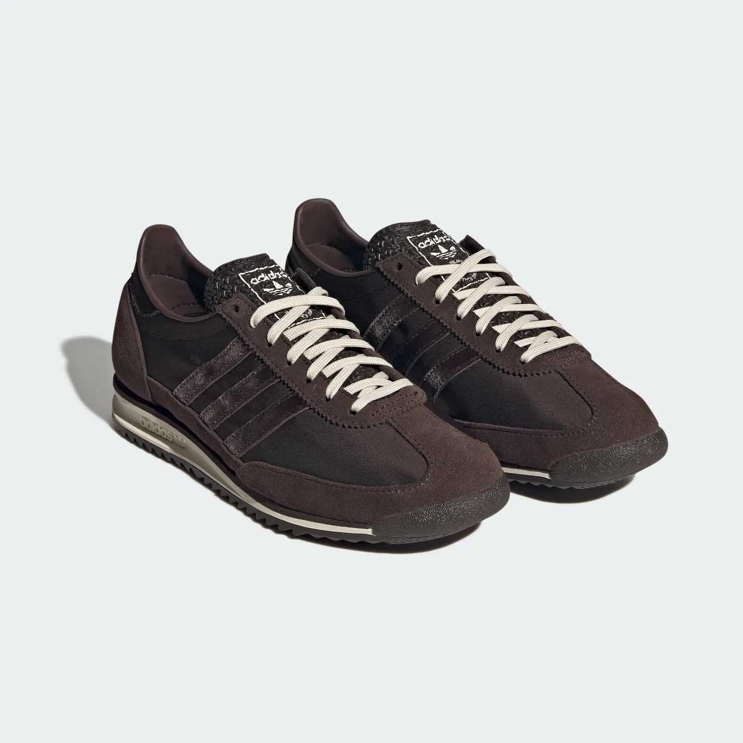 Мужские низкие кроссовки Adidas SL 72 OG тёмно-коричневые — фото 3