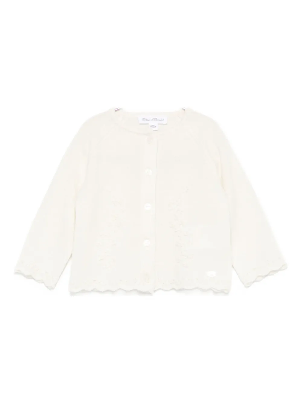 

Кардиган из шерстяной смеси Tartine Et Chocolat, белый