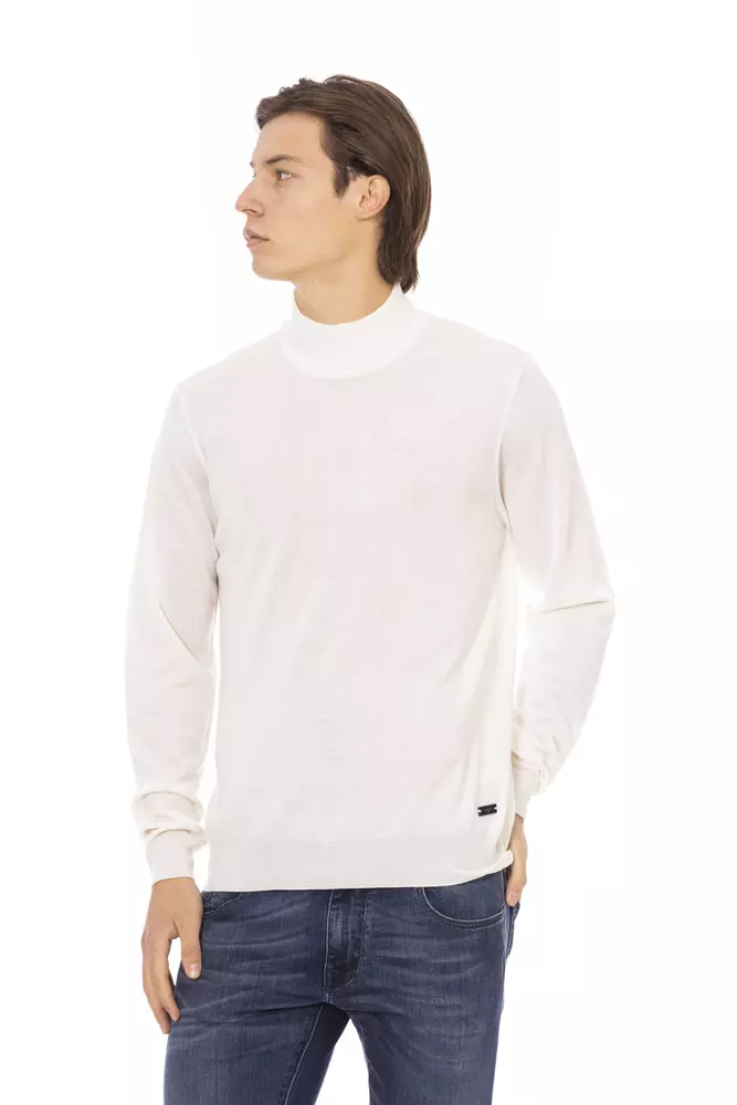 

Белый мужской свитер из ткани Baldinini Trend, White