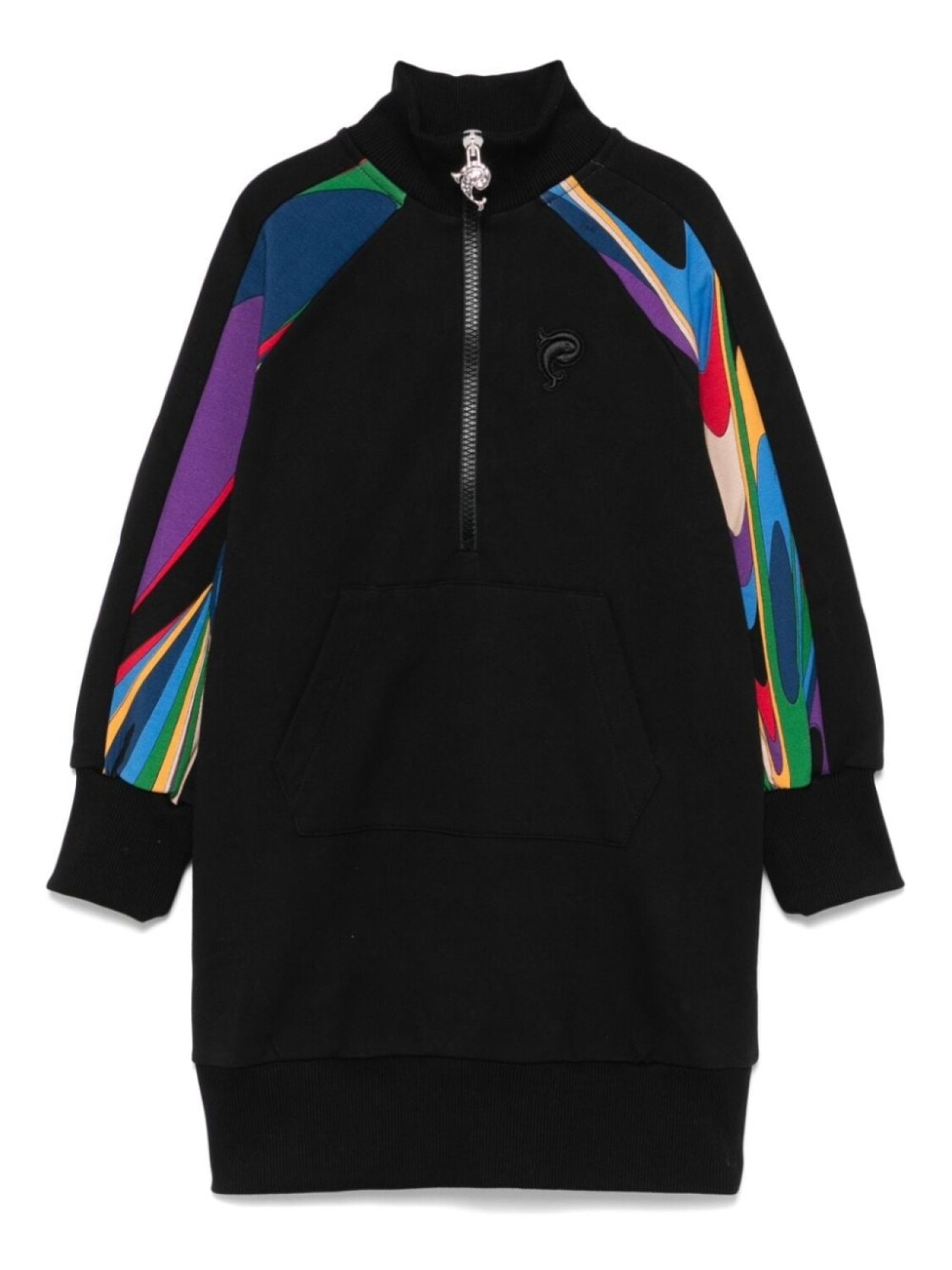 

PUCCI Junior платье с вышитым логотипом, черный