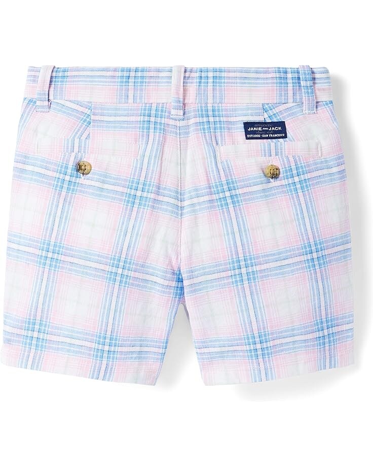 

Шорты Janie and Jack Plaid Flat Front Shorts, цвет Multicolor