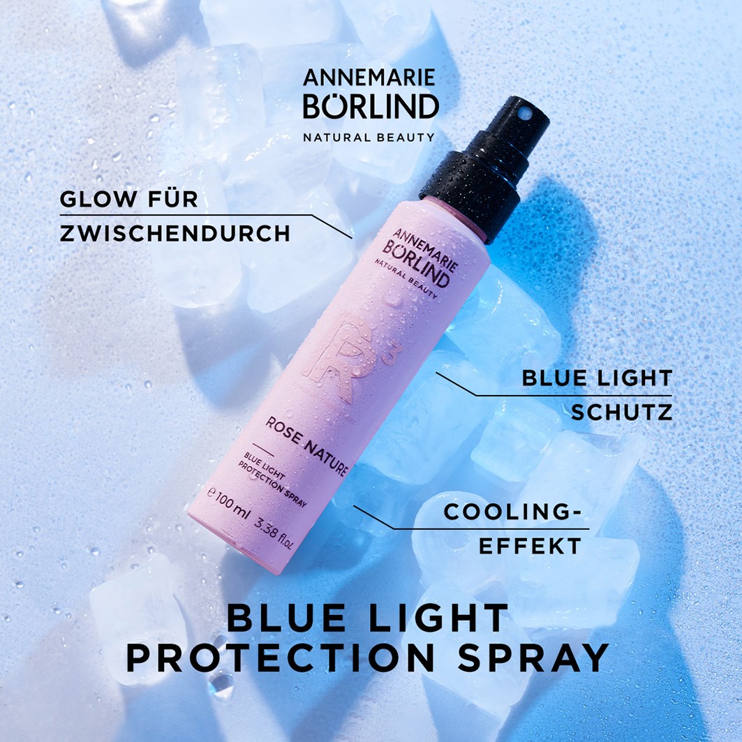Спрей для лица rose nature blue system digital de-stress light protection spray Annemarie Boerlind, объем 100 мл — фото 3