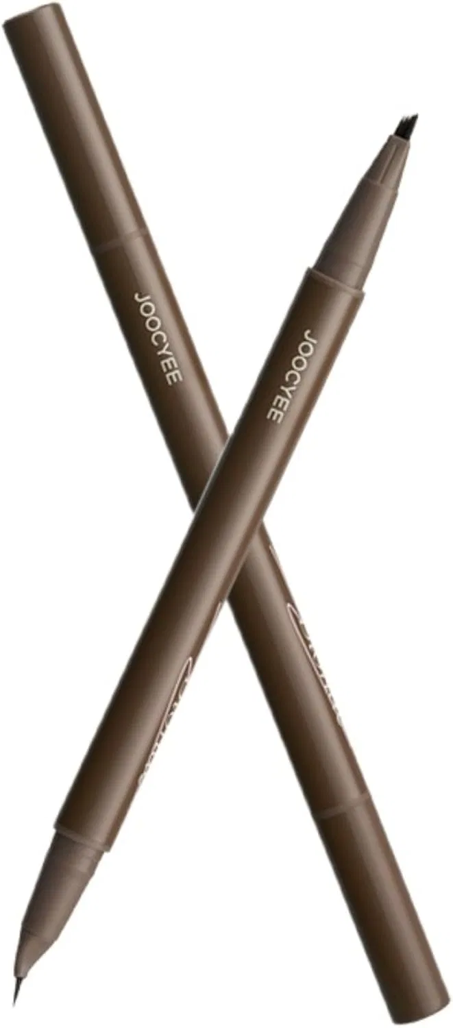 Двусторонняя подводка для бровей и глаз Water Brow Pen Hidrrdc, 1 г, коричневый