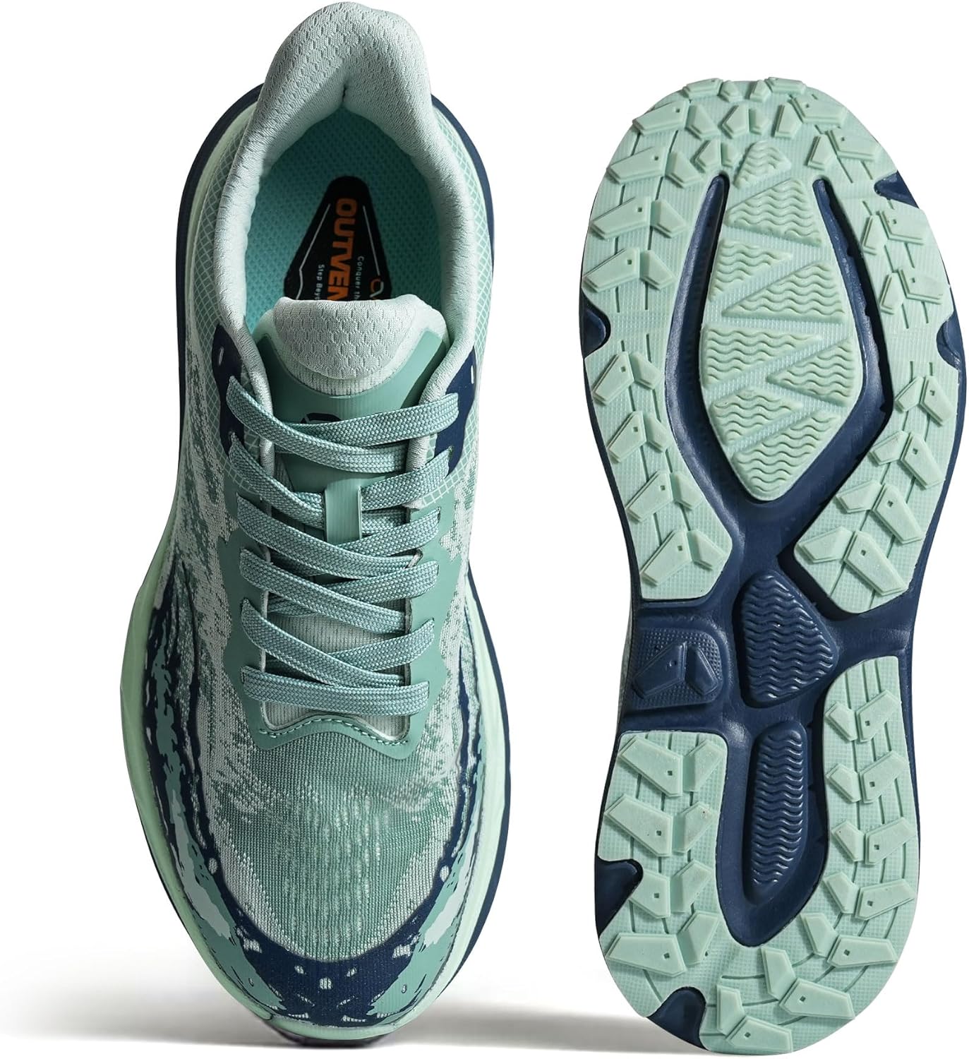 

Мужские походные кроссовки дышащие, с нескользящей подошвой, легкие с высокой сцепкой для бега по тропам Outventure, зеленый