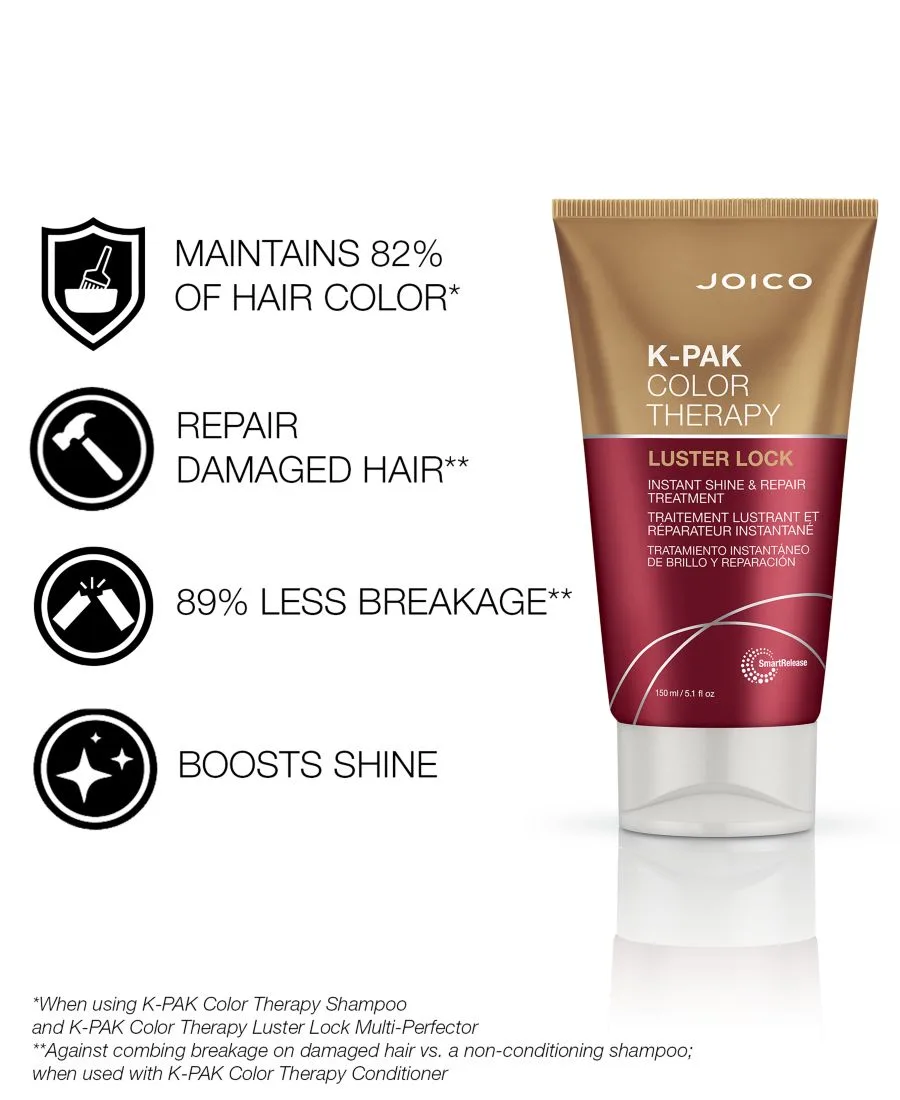 Joico K-PAK Color Therapy Luster Lock Instant Shine & Repair Treatment, 5.1 унции — фото 4