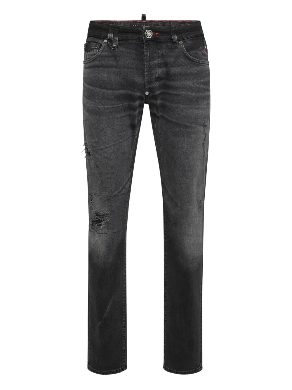 

Джинсы с эффектом потертости Philipp Plein, черный