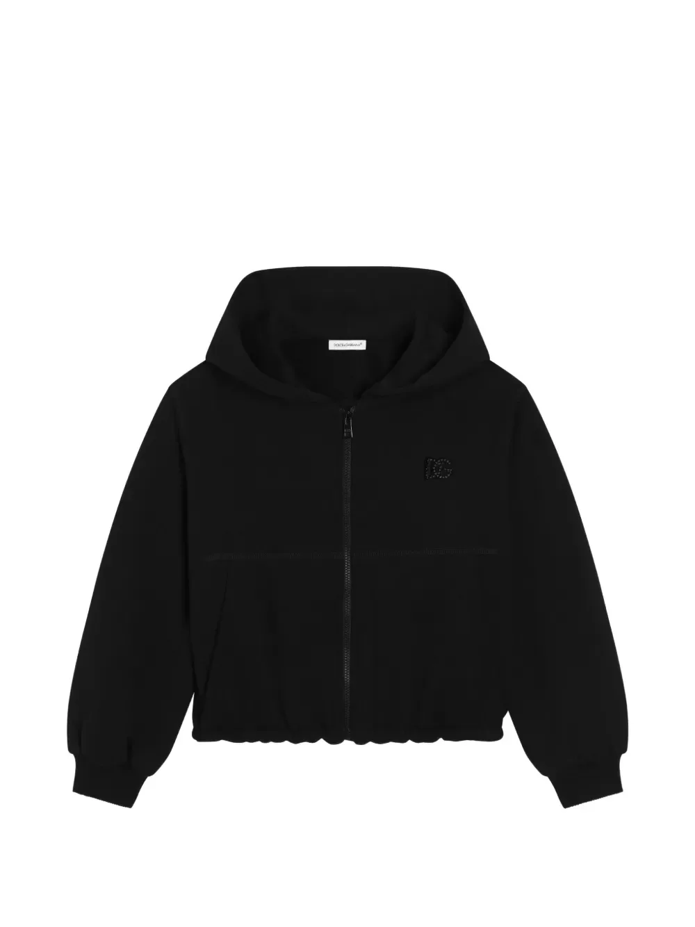 Худи на молнии Dolce & Gabbana Kids, черный