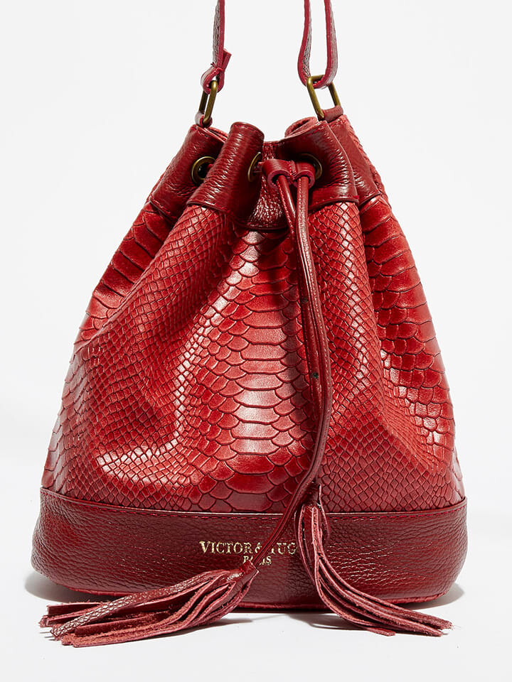 

Наплечная сумка Victor & Hugo Paris Leder-Umhängetasche Cerise, цвет Rot