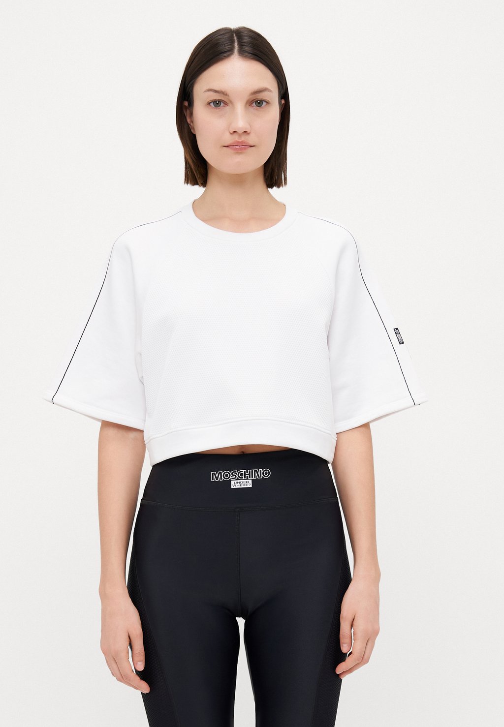 

Верх пижамы CROPPED Moschino Underwear, белый